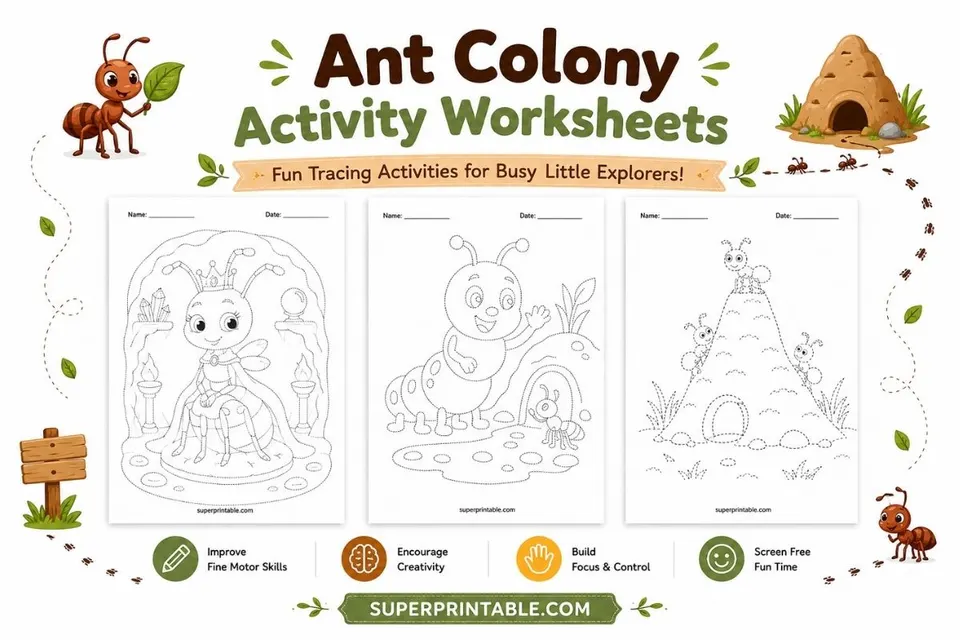 Ant Colony Activity Worksheets Feature Image