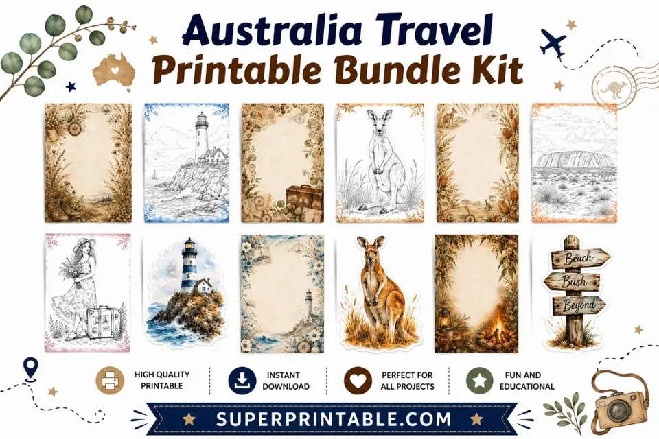Free Australia Travel Printable Bundle Kit