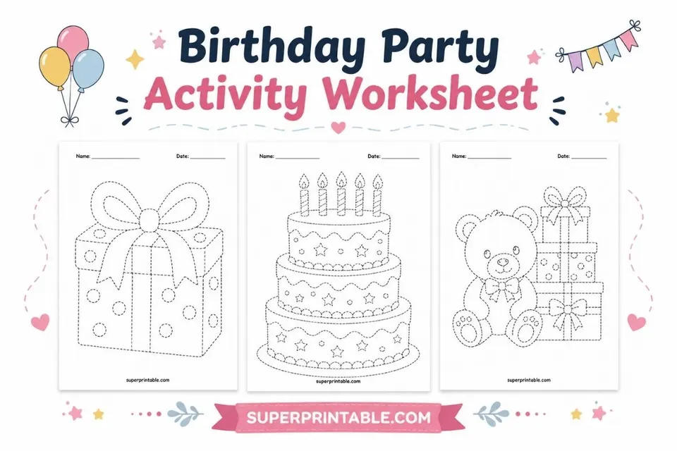 Birthday Party Activity Worksheet Feature Image