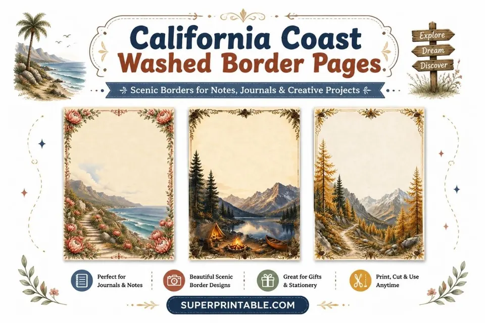 California Coast Washed Border Pages Feature Image