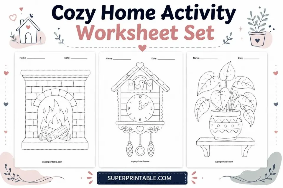 Cozy Home Activity Worksheet Feature Image