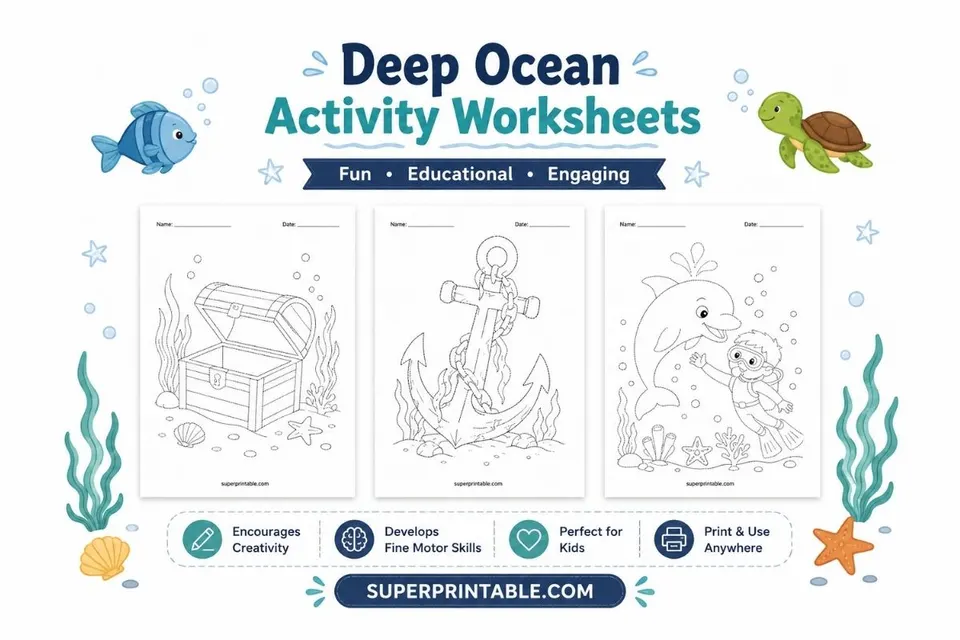 Deep Ocean Activity Worksheets Feature Image