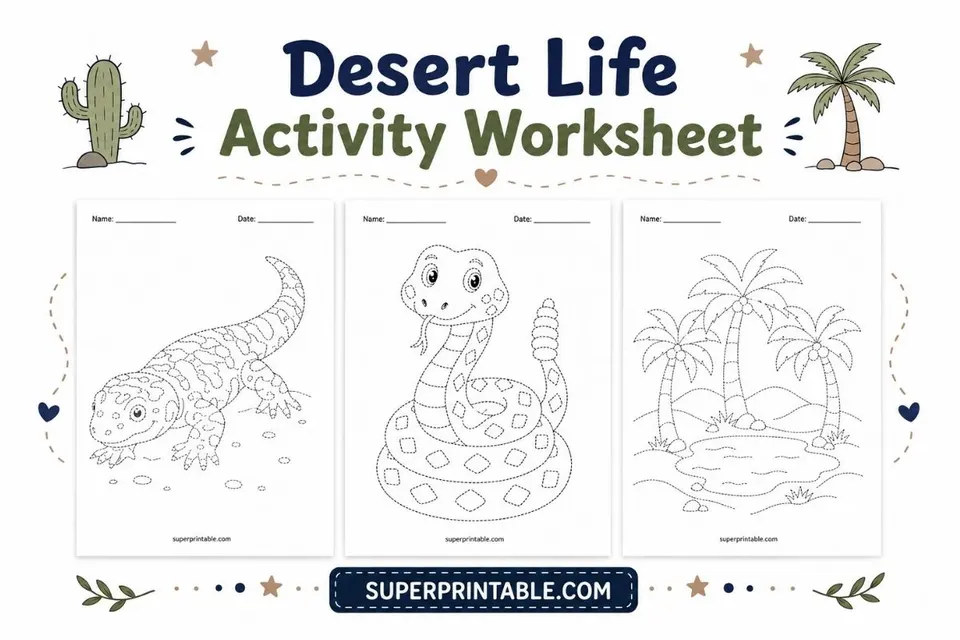 Desert Life Activity Worksheet Feature Image