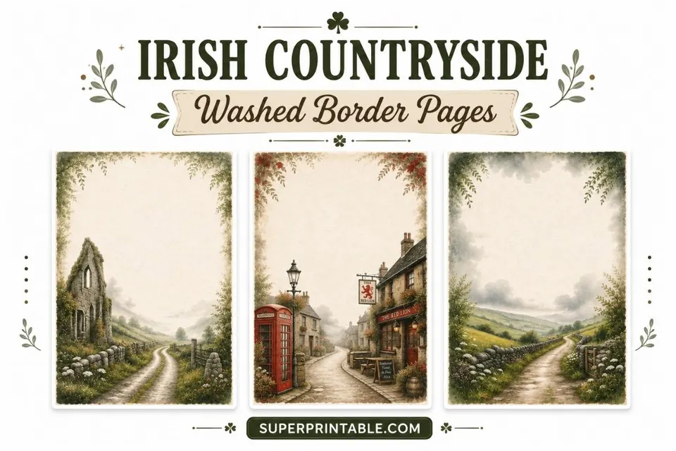 Irish Countryside Washed Border Pages Feature Image