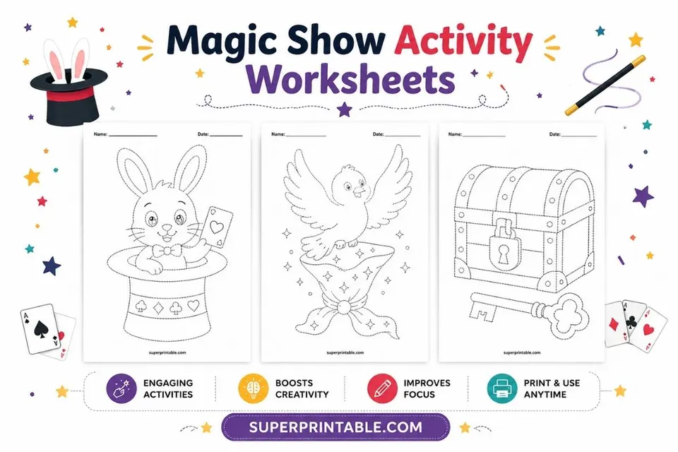 Magic Show Activity Worksheets Feature Image