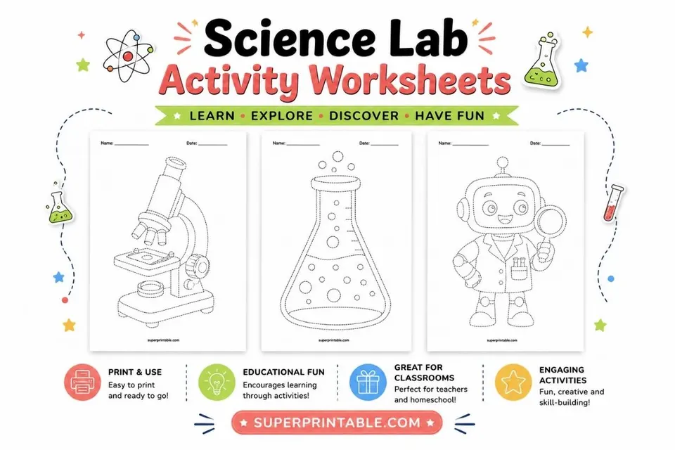Science Lab Activity Worksheets Feature Image