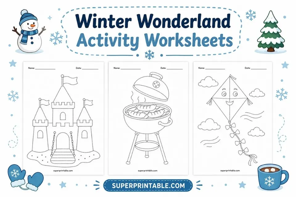 Winter Wonderland Activity Worksheets Feature Image