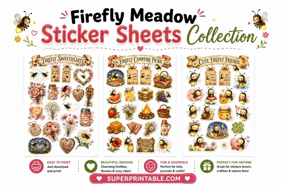 10+ Firefly Meadow Sticker Sheets Collection Feature Image
