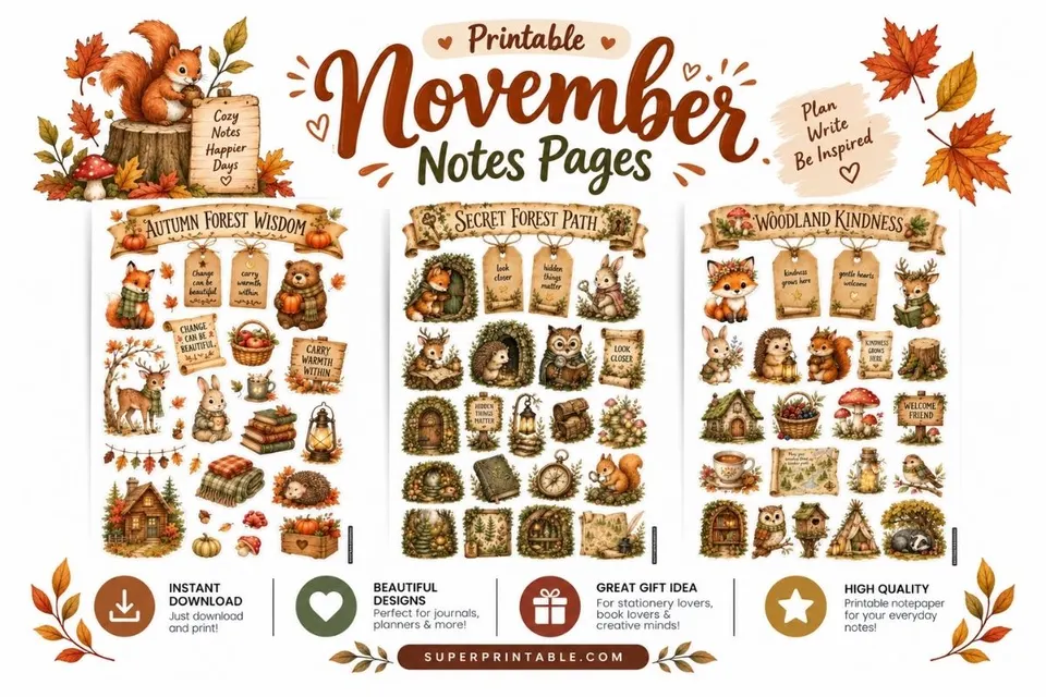10+ November Notes Pages Feature Image