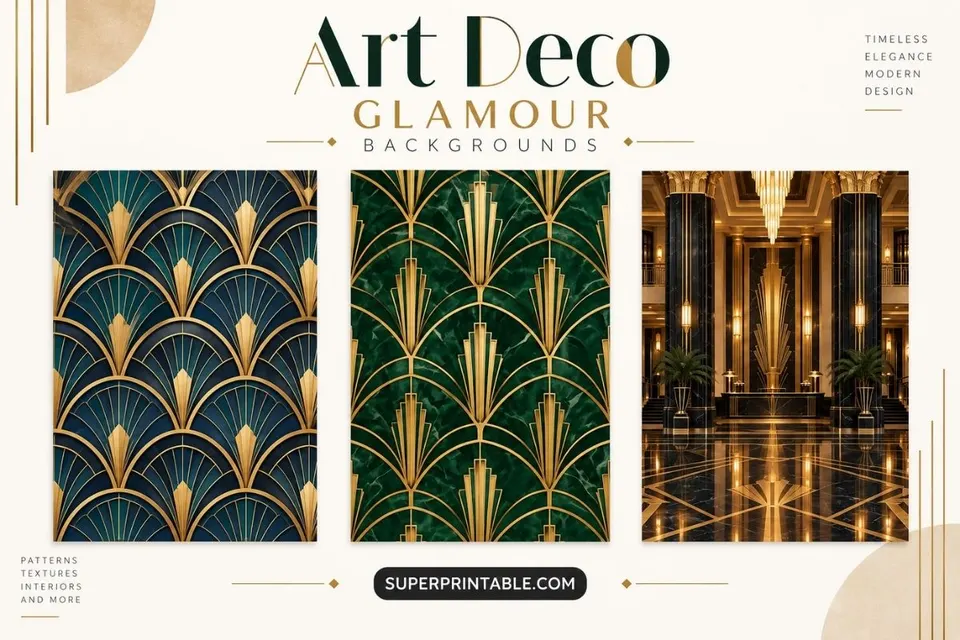12+ Art Deco Glamour Backgrounds Feature Image