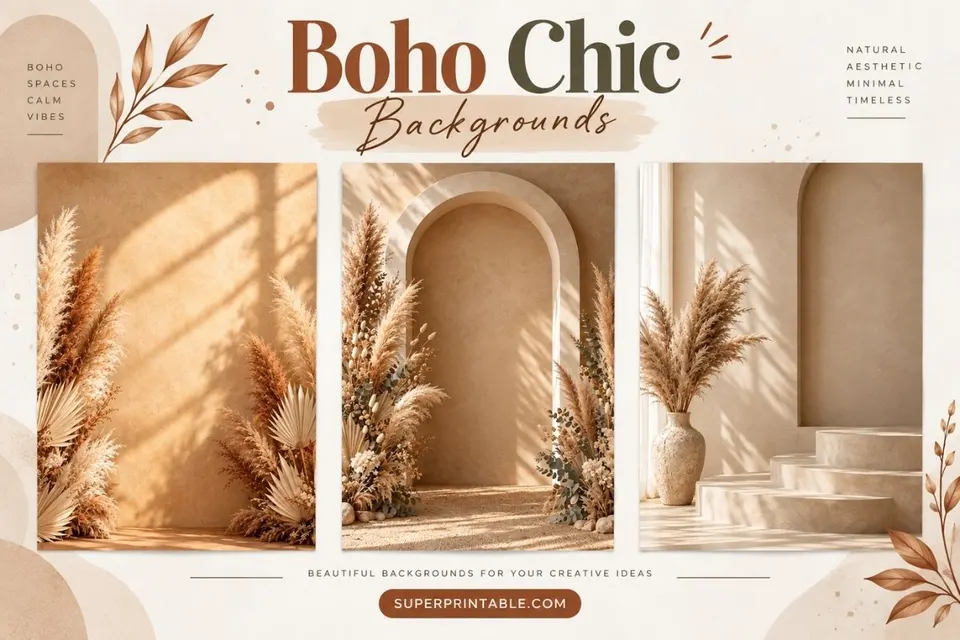 12+ Boho Chic Backgrounds Feature Image