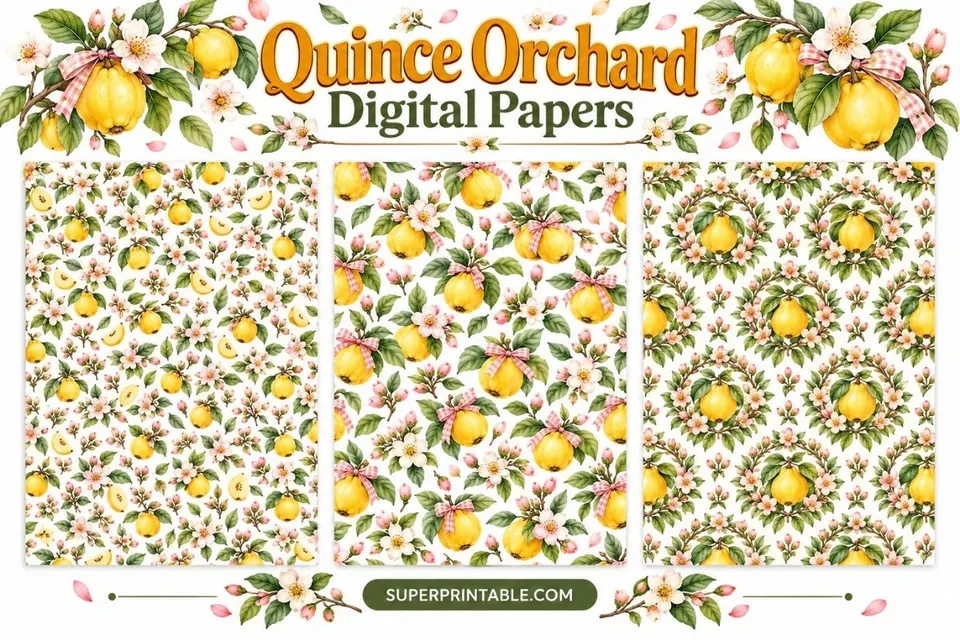 12+ Quince Orchard Digital Papers Feature Image