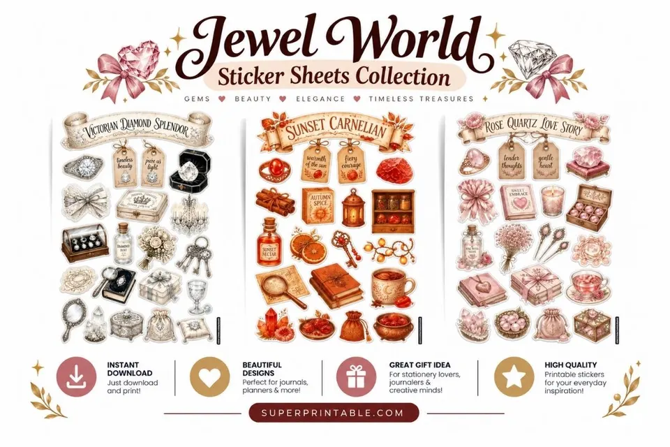 20 Jewel World Sticker Sheets Collection Feature Image