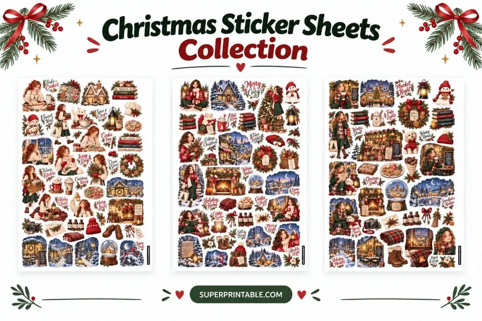 Christmas Sticker Sheets Collection Feature Image