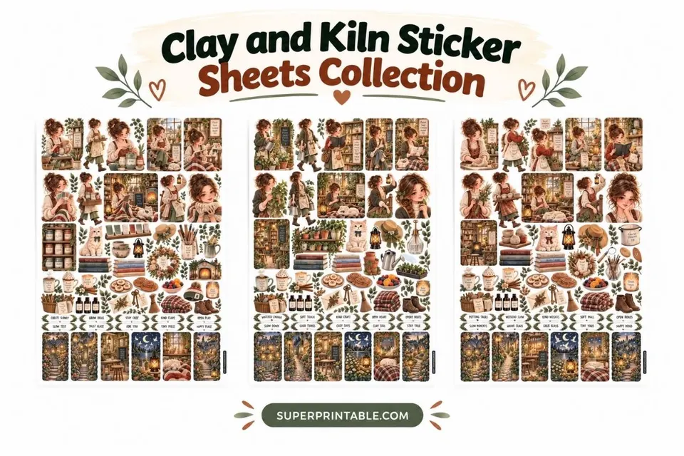Clay and Kiln Sticker Sheets Collection Feature Image