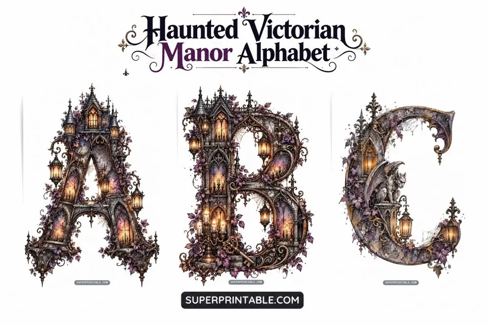 Haunted Victorian Manor Alphabet Feature Image