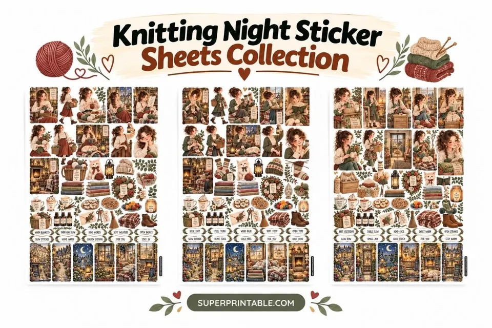 Knitting Night Sticker Sheets Collection Feature Image