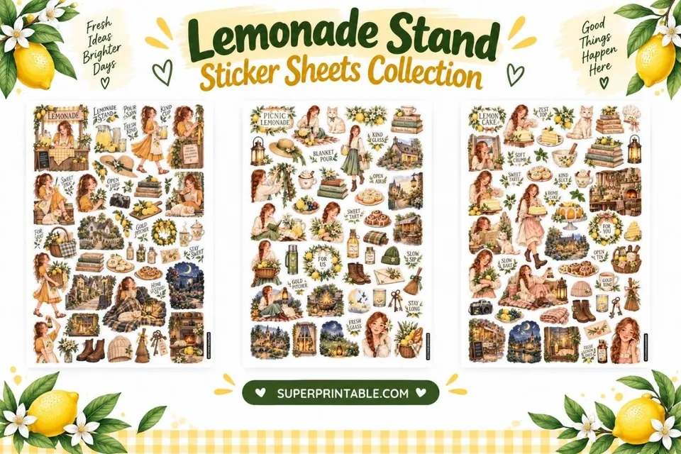 Lemonade Stand Sticker Sheets Collection Feature Image