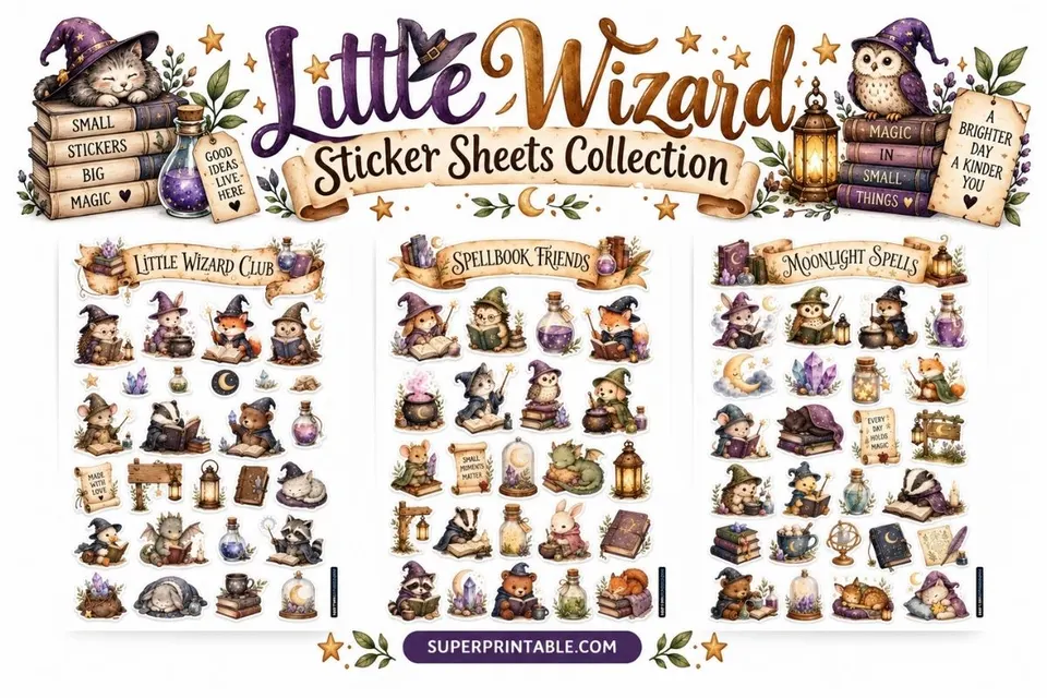 Little Wizard Sticker Sheets Collection Feature Image