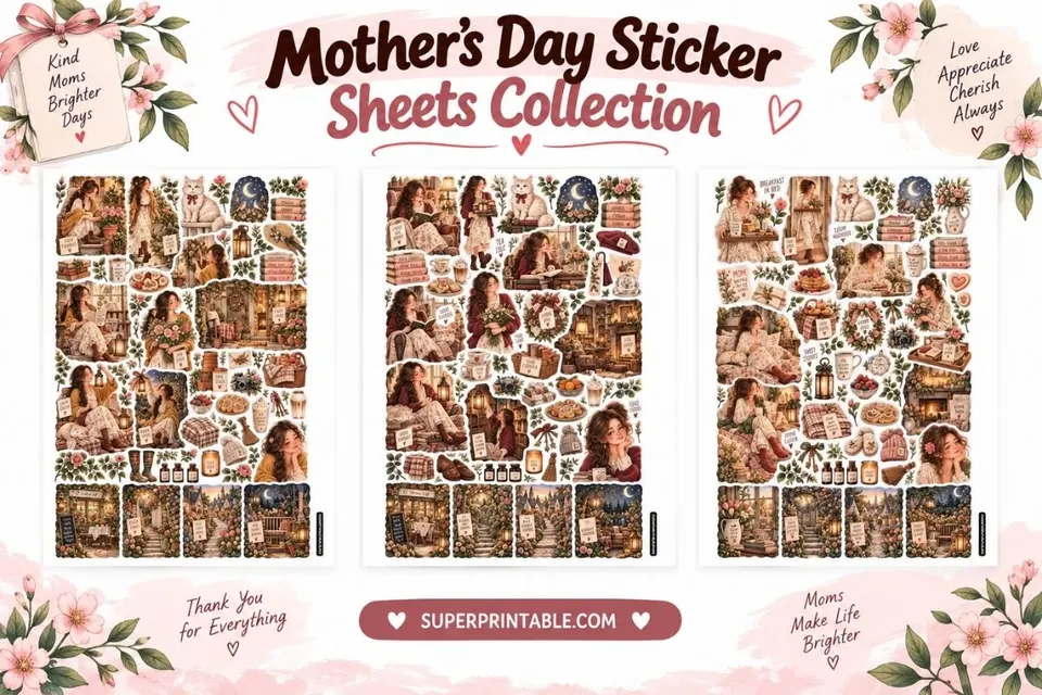 Mother’s Day Sticker Sheets Collection Feature Image