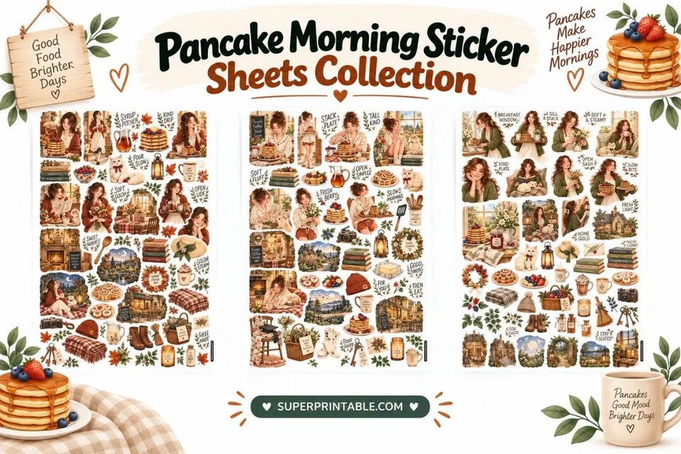 Pancake Morning Sticker Sheets Collection Feature Image