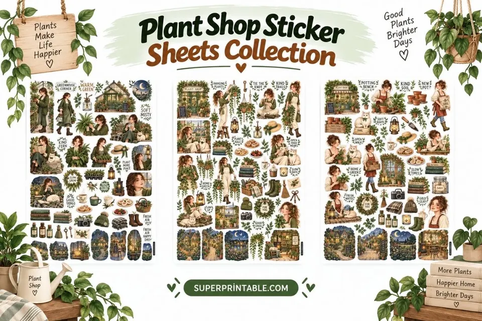 Plant Shop Sticker Sheets Collection Feature Image