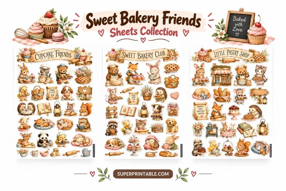 Sweet Bakery Friends Sheets Collection Feature Image