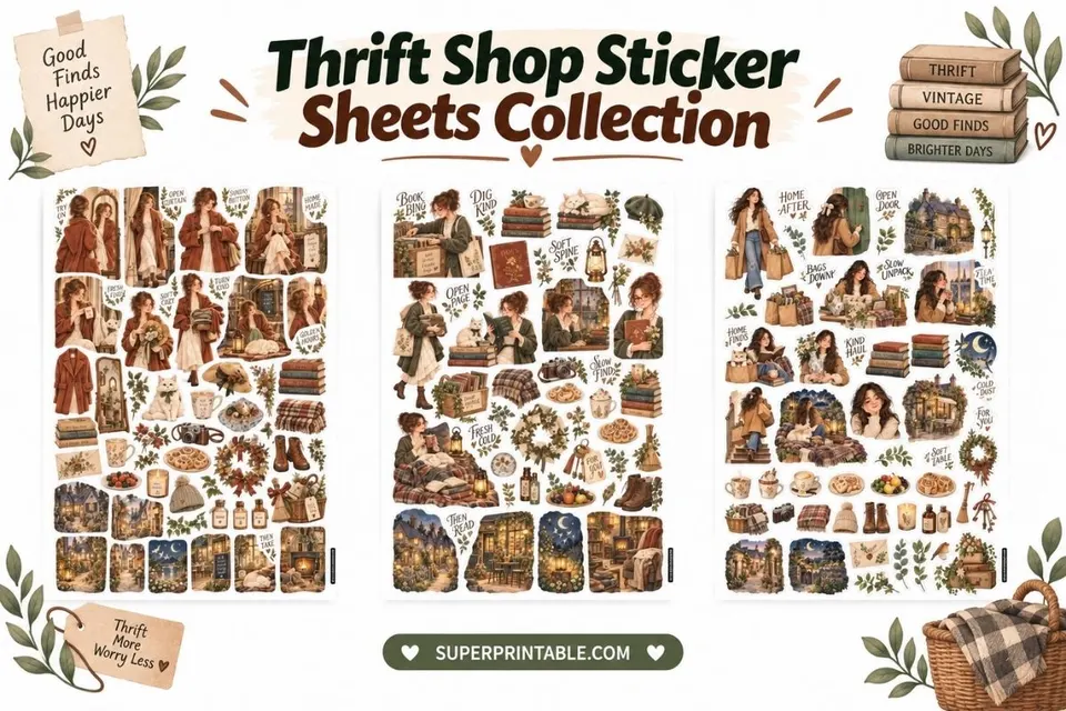 Thrift Shop Sticker Sheets Collection Feature Image