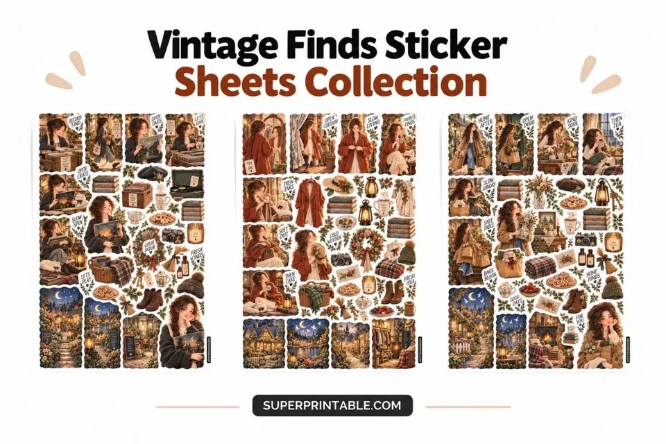 Vintage Finds Sticker Sheets Collection Feature Image